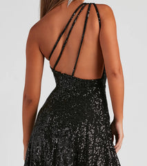 Jackie Sequin A-Line Party Dress