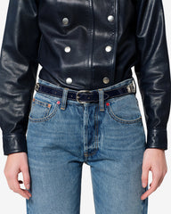 Zap leather belt