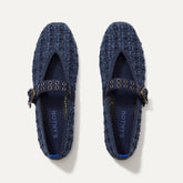 The Max Buckle Mary Jane - Blue Tweed