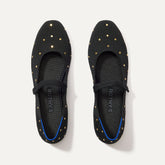 The Square Mary Jane in Studded Black shown from the top.