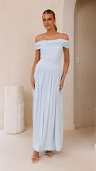 Manalla Maxi Dress - Sky Blue