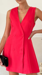 Hani Mini Dress - Red