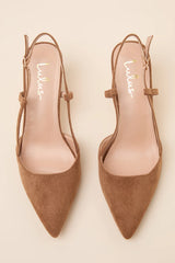 Cadey Black Suede Pointed-Toe Slingback Pumps
