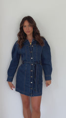 Margie Denim Mini Dress - Indigo