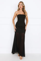 Event Extraordinaire Strapless Maxi Dress Black