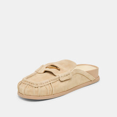 JODERO FLATS ALMOND SUEDE