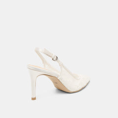 YAMI HEELS TRUE WHITE LACE