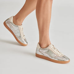 NOTICE SNEAKERS SILVER DISTRESSED LEATHER