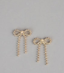 Sweet Spark Rhinestone Bow Earrings