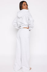 From The Archives Kenzie Wide Leg Sweatpants Grey Marle
