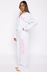 From The Archives Kenzie Wide Leg Sweatpants Grey Marle
