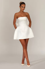 Abbey Mini Dress - Ivory Dress Babyboo Fashion Premium Exclusive Design
