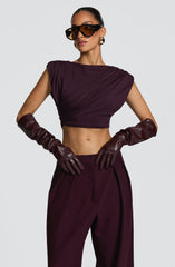 Amara Top - Plum Tops Babyboo Fashion Premium Exclusive Design
