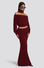 Andie Maxi Skirt - Burgundy Skirt Babyboo Fashion Premium Exclusive Design