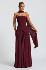 Maliyah Maxi Dress - Cherry Lacquer Dress Babyboo Fashion Premium Exclusive Design
