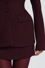 Rowena Blazer - Plum Jacket Babyboo Fashion Premium Exclusive Design