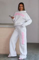 From The Archives Kenzie Wide Leg Sweatpants Grey Marle