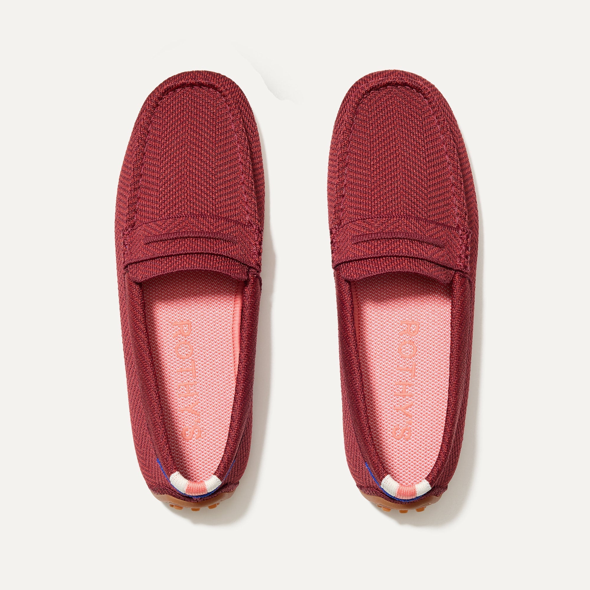 The Driver in Merlot Herringbone shown from the top.
