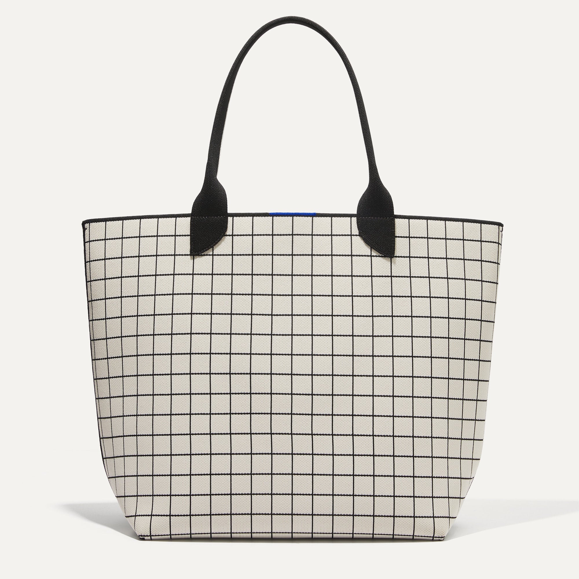 PLP |The Lightweight Tote in White Windowpane shown from the front.