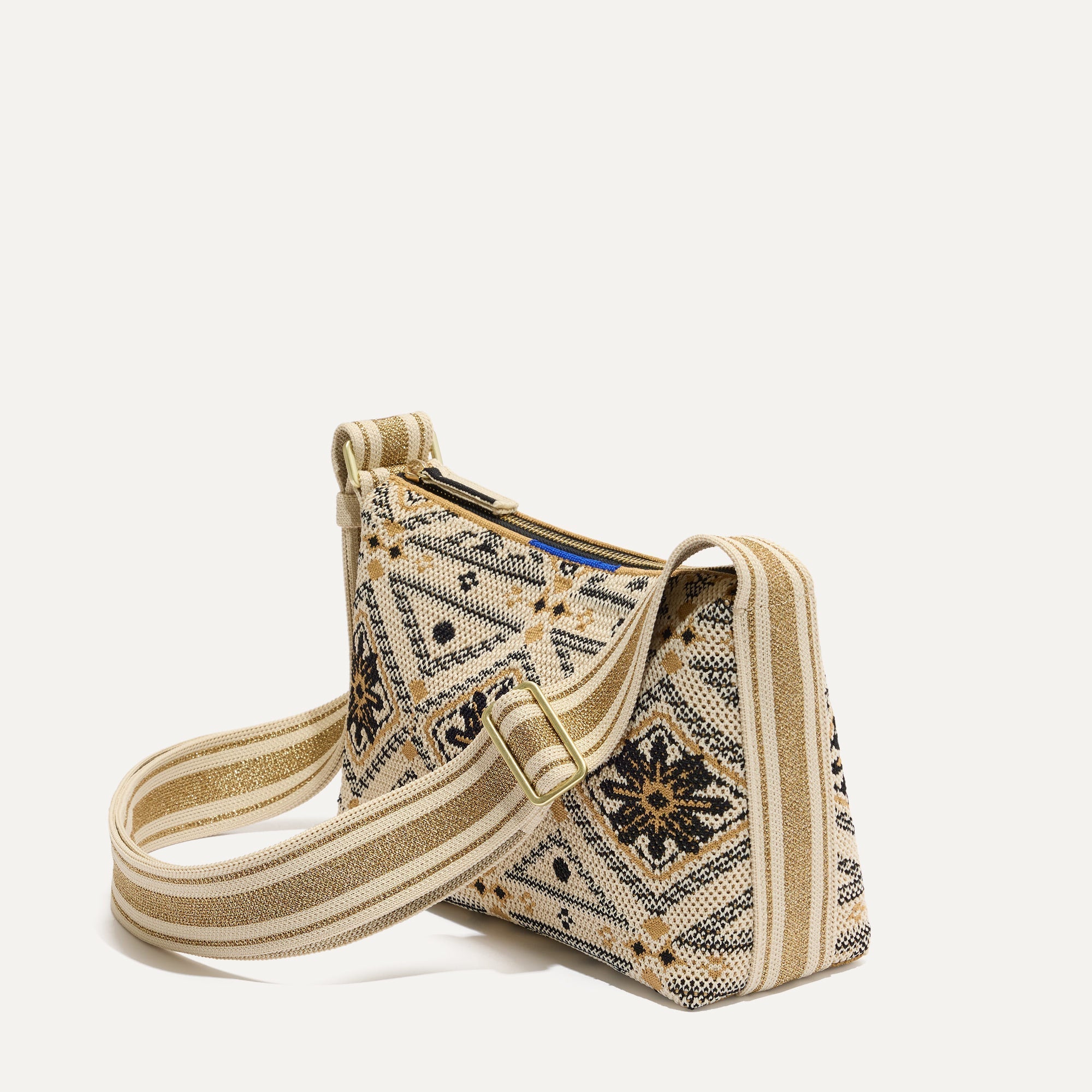 The Casual Crossbody in Desert Mosaic, shown from the side at an angle.