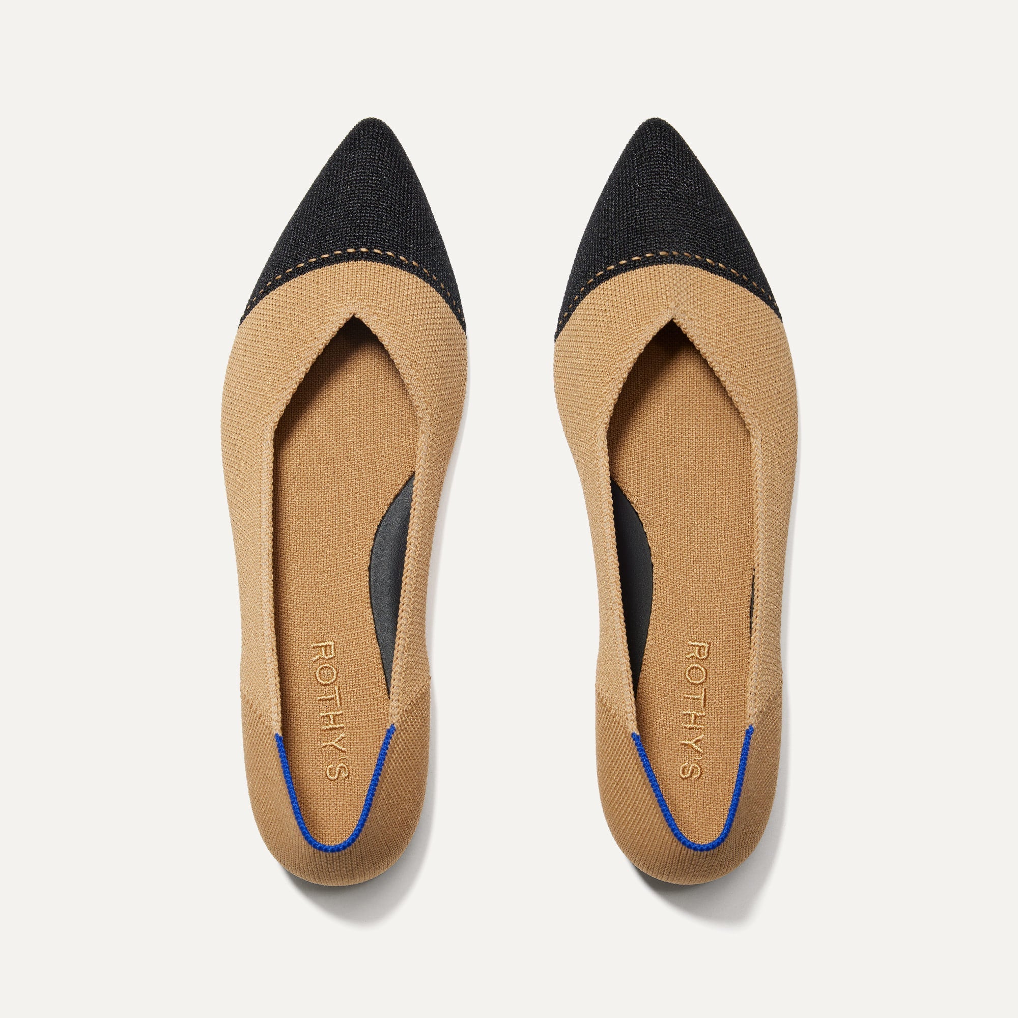 The Point II in Camel Captoe shown from the top.