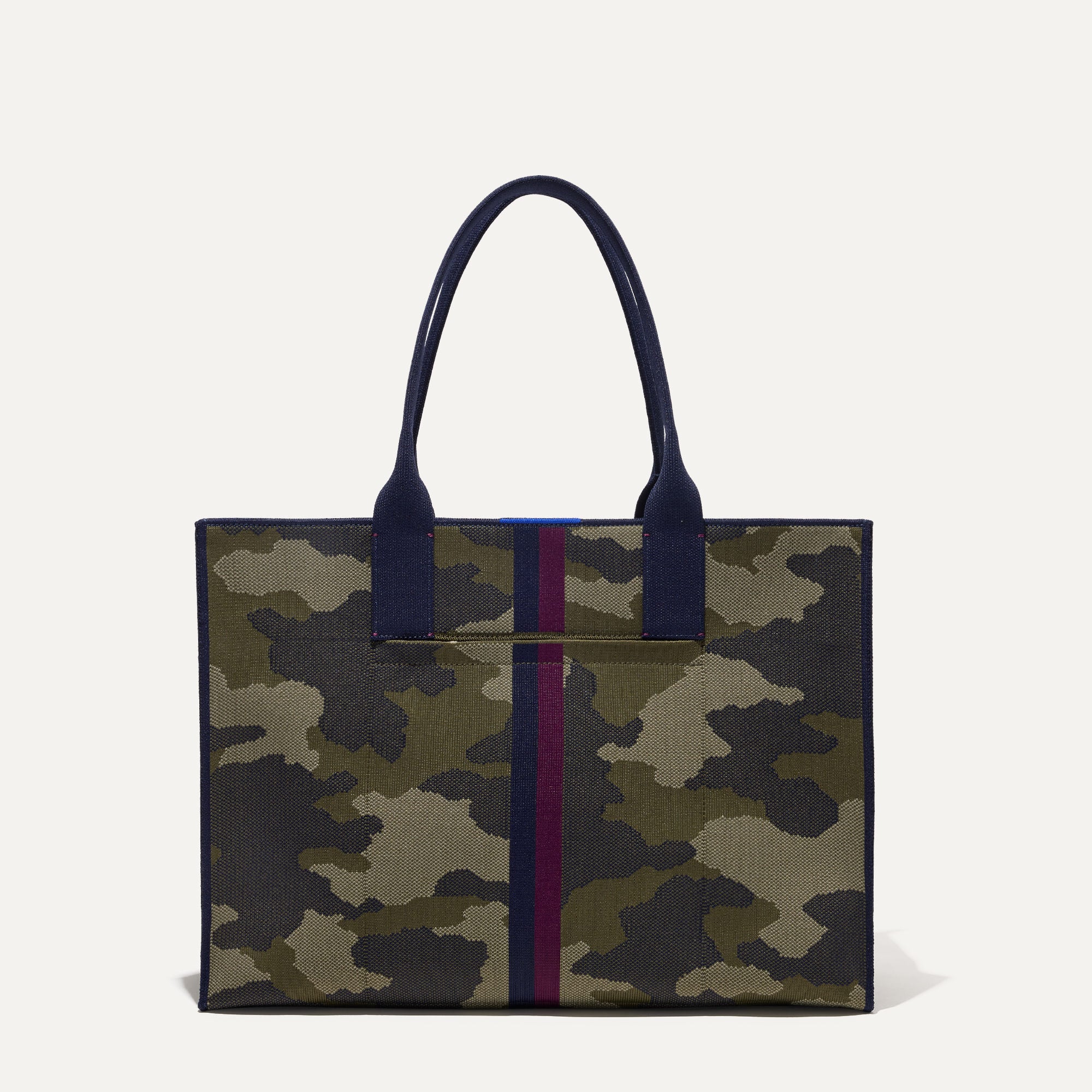PLP |The Classic Tote in Spruce Camo, shown from the front. 