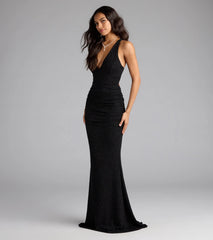 Corinne Glitter Knit Strappy Back Mermaid Dress