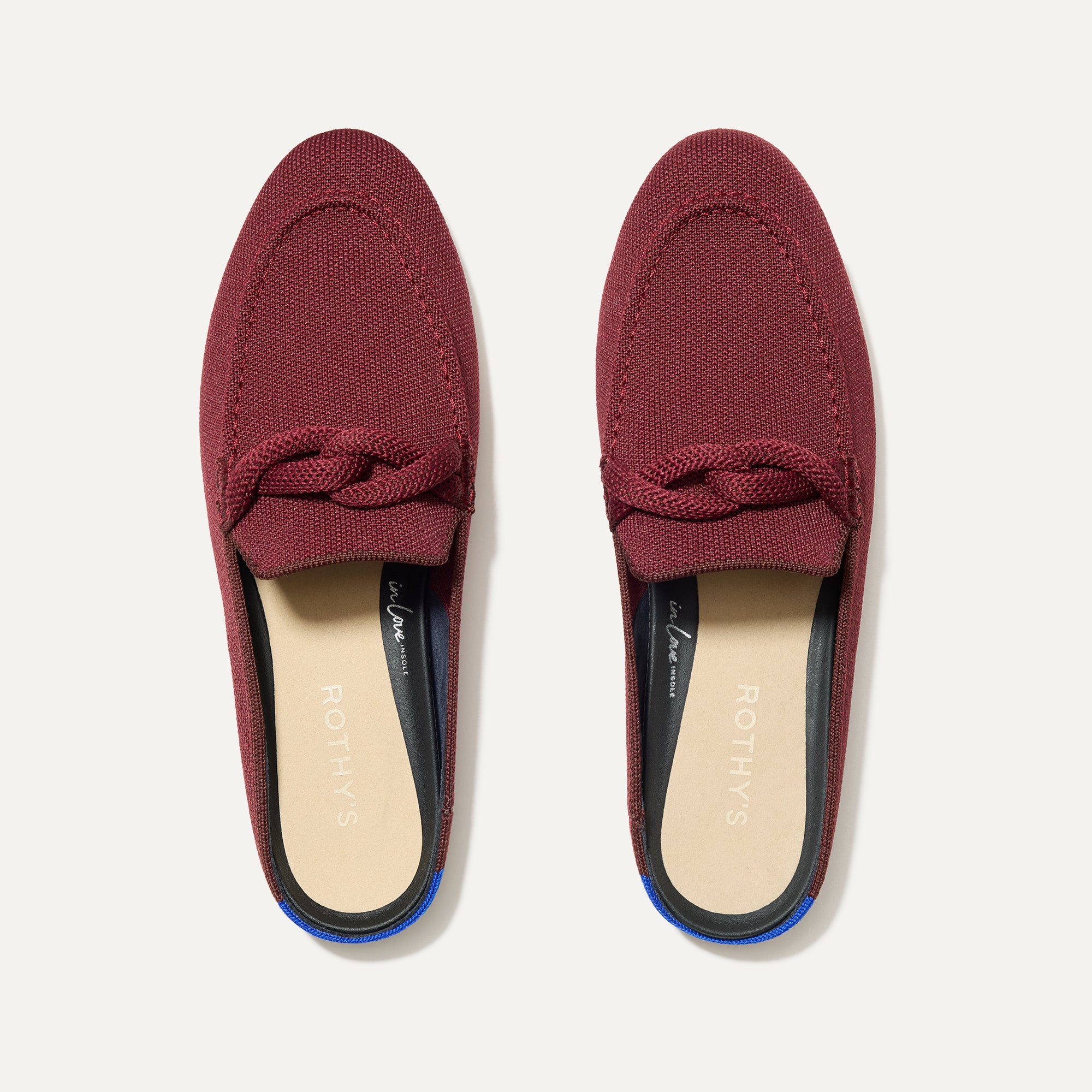 The Loafer Mule in Auburn shown from the top.