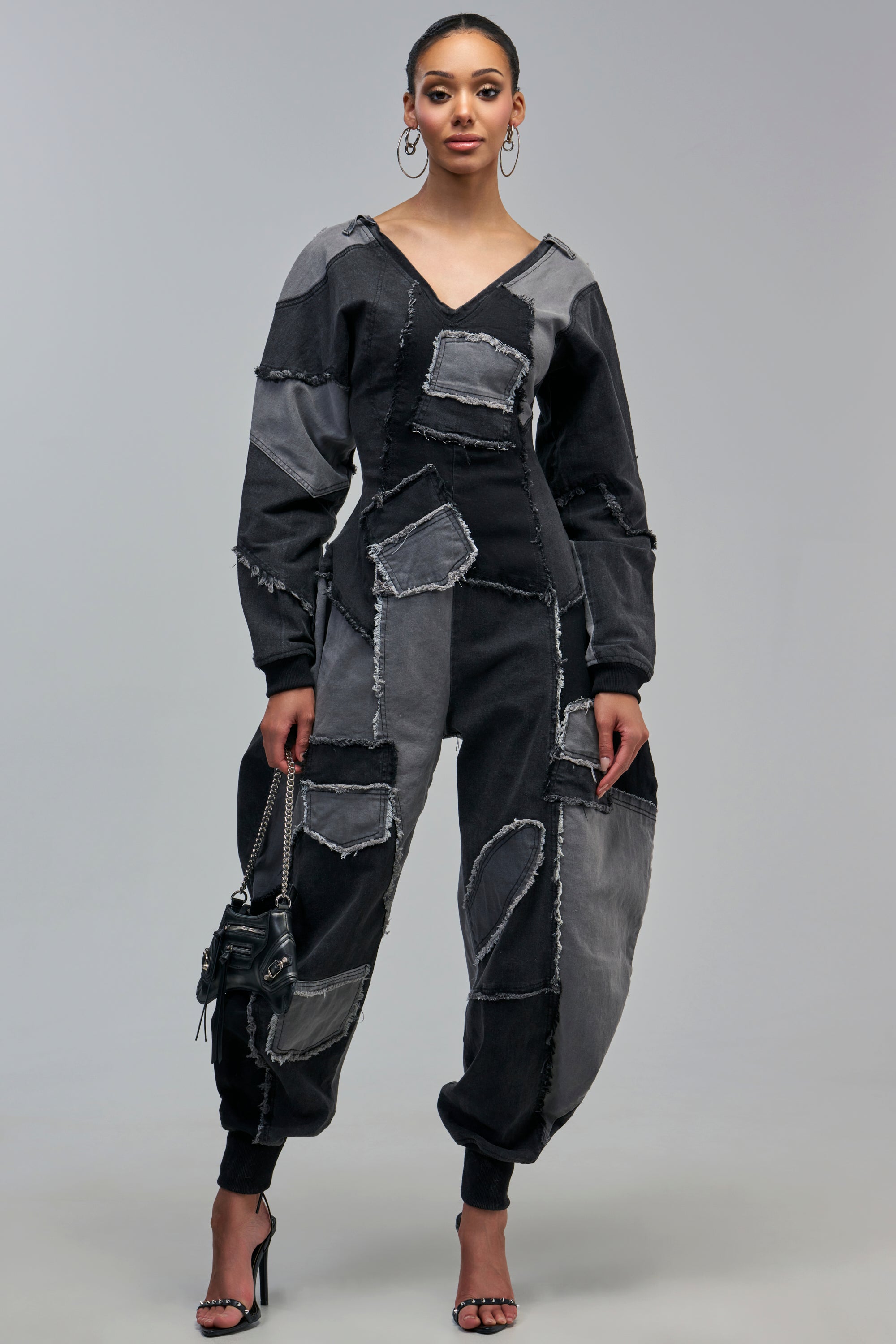 COMFY COZY BLACK DENIM JUMPSUIT