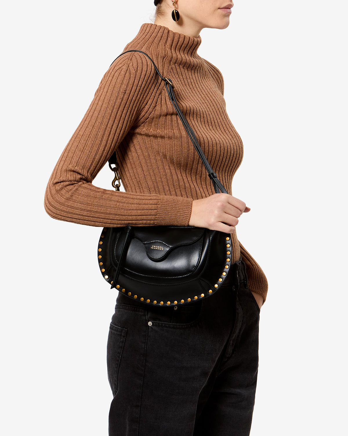Moon Pocket bag in leather