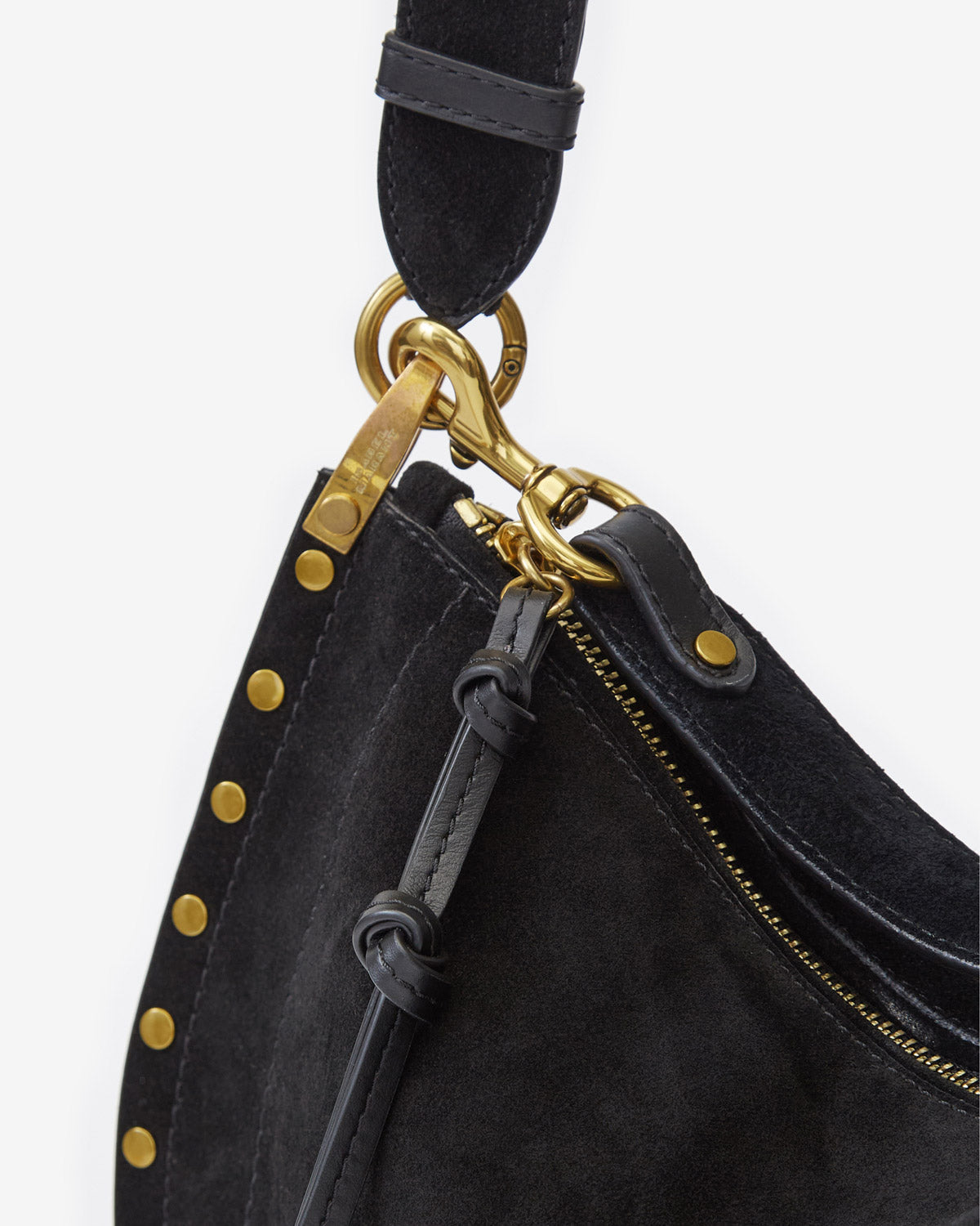 Oskan Soft Zip Bag in Suede Leather