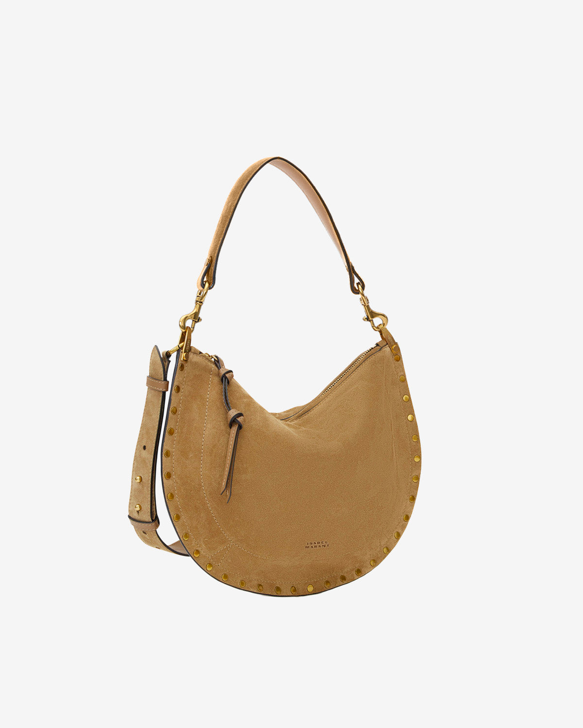 Oskan Soft Zip Bag in Suede Leather