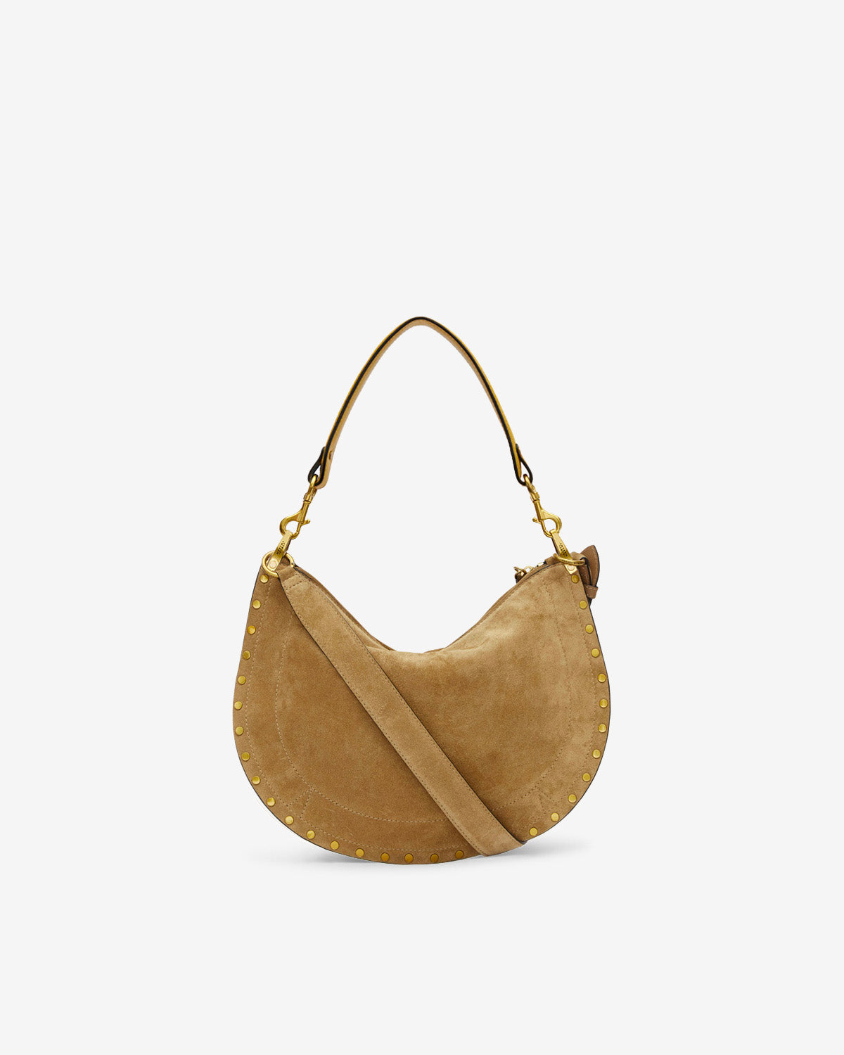 Oskan Soft Zip Bag in Suede Leather