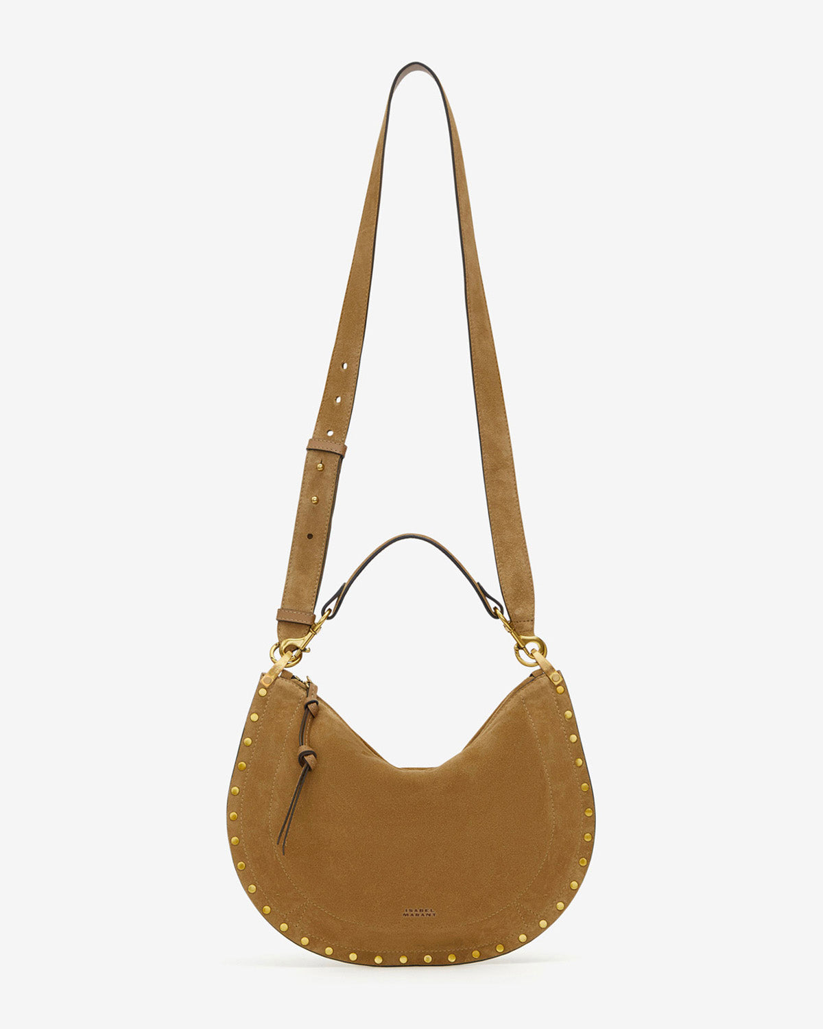Oskan Soft Zip Bag in Suede Leather