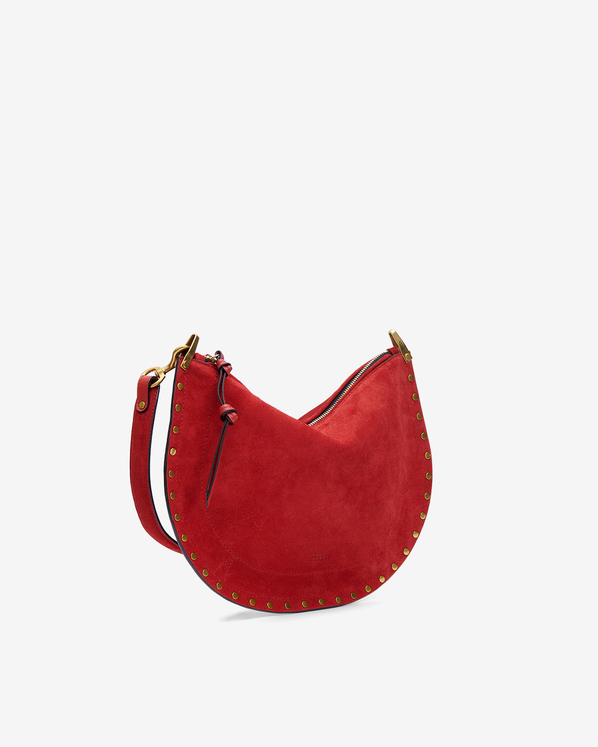 Oskan Soft Zip Bag in Suede Leather