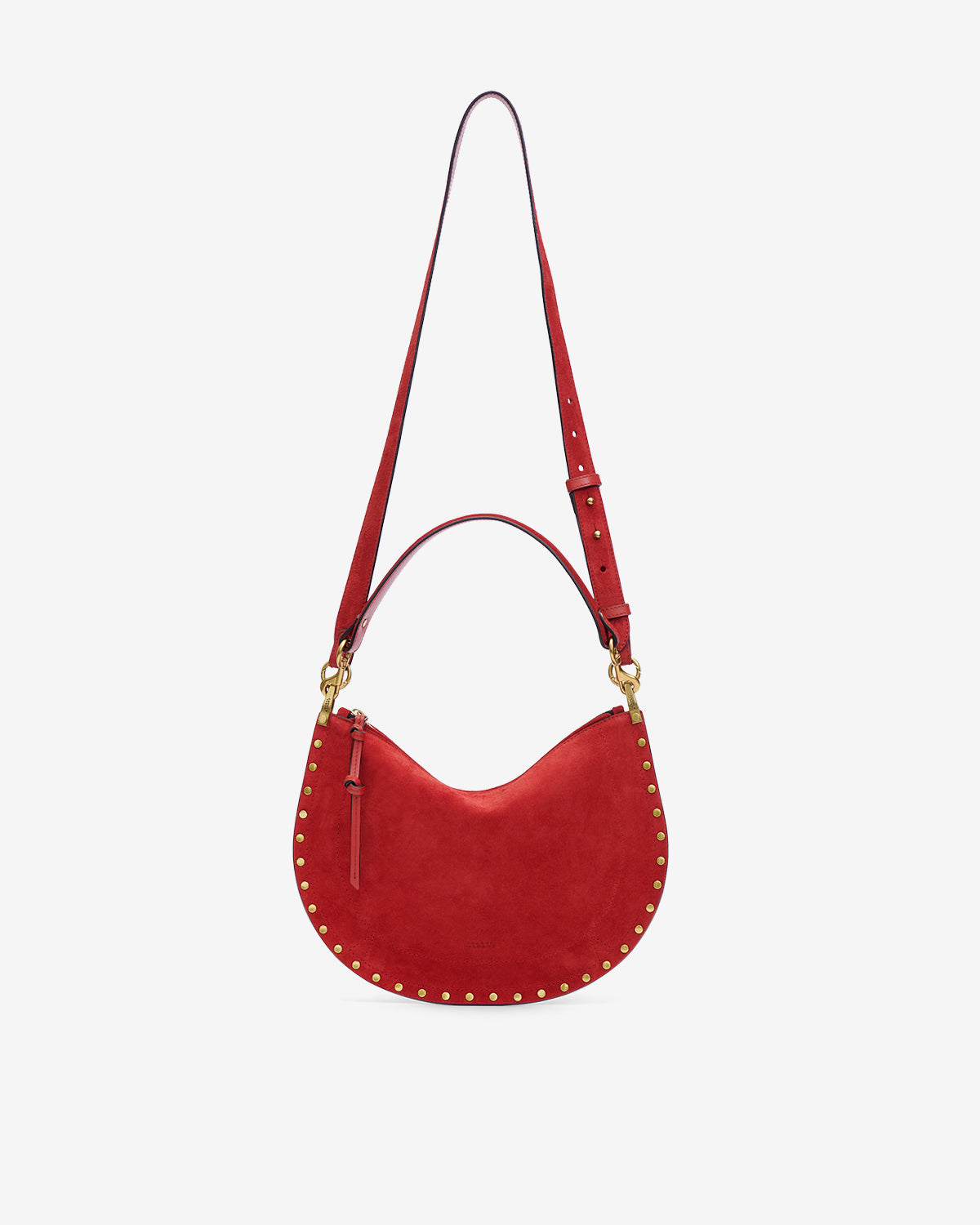 Oskan Soft Zip Bag in Suede Leather