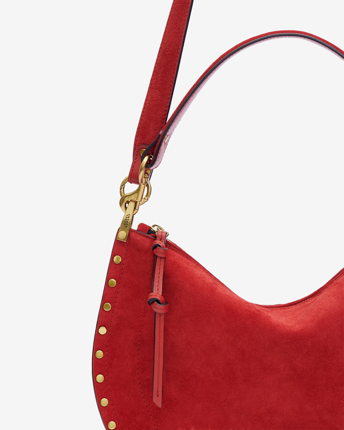 Oskan Soft Zip Bag in Suede Leather