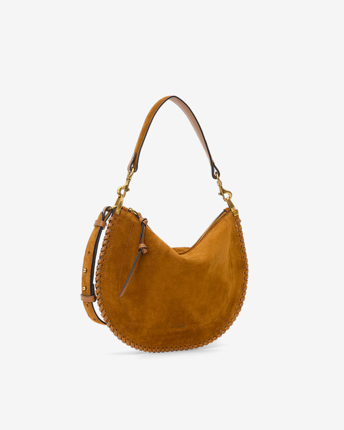 Oskan Soft Zip Bag in Suede Leather