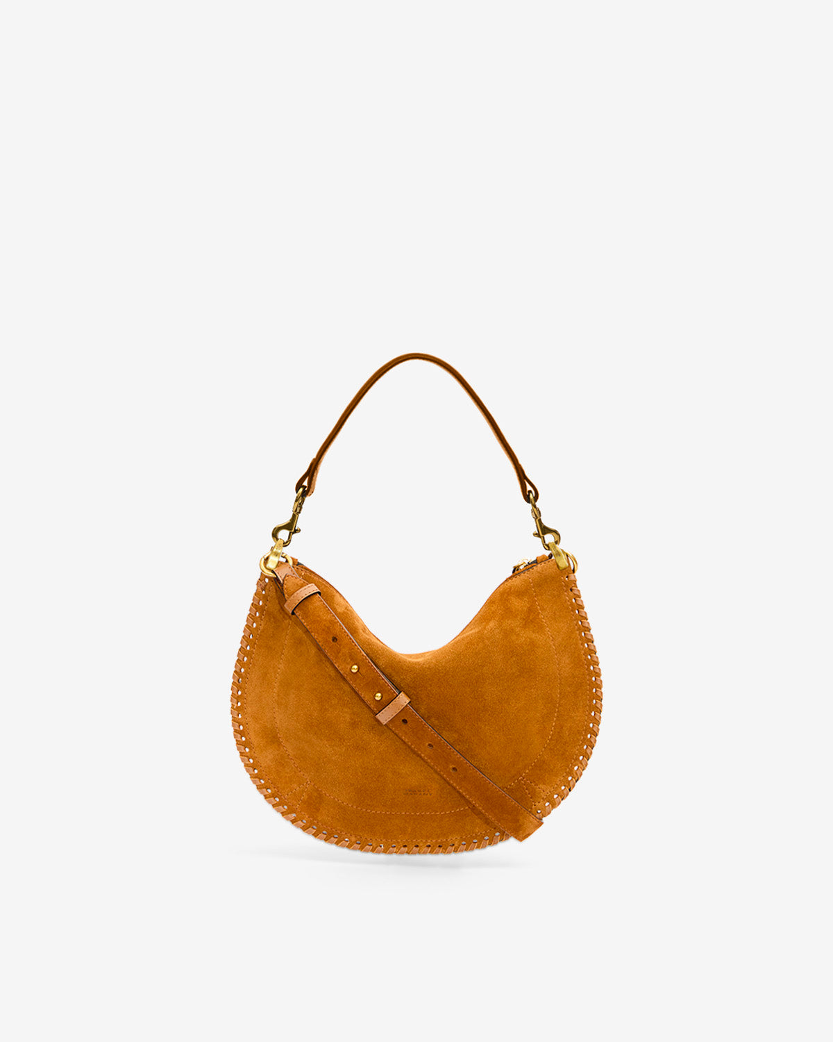 Oskan Soft Zip Bag in Suede Leather