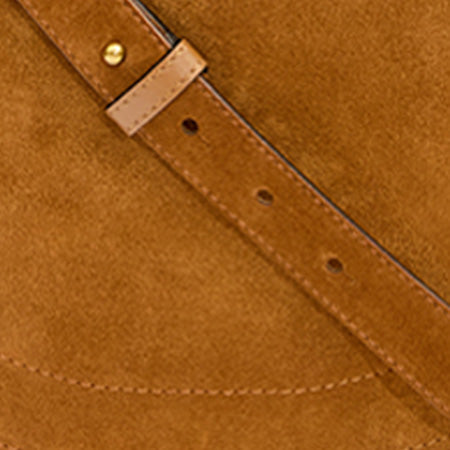 Oskan Soft Zip Bag in Suede Leather