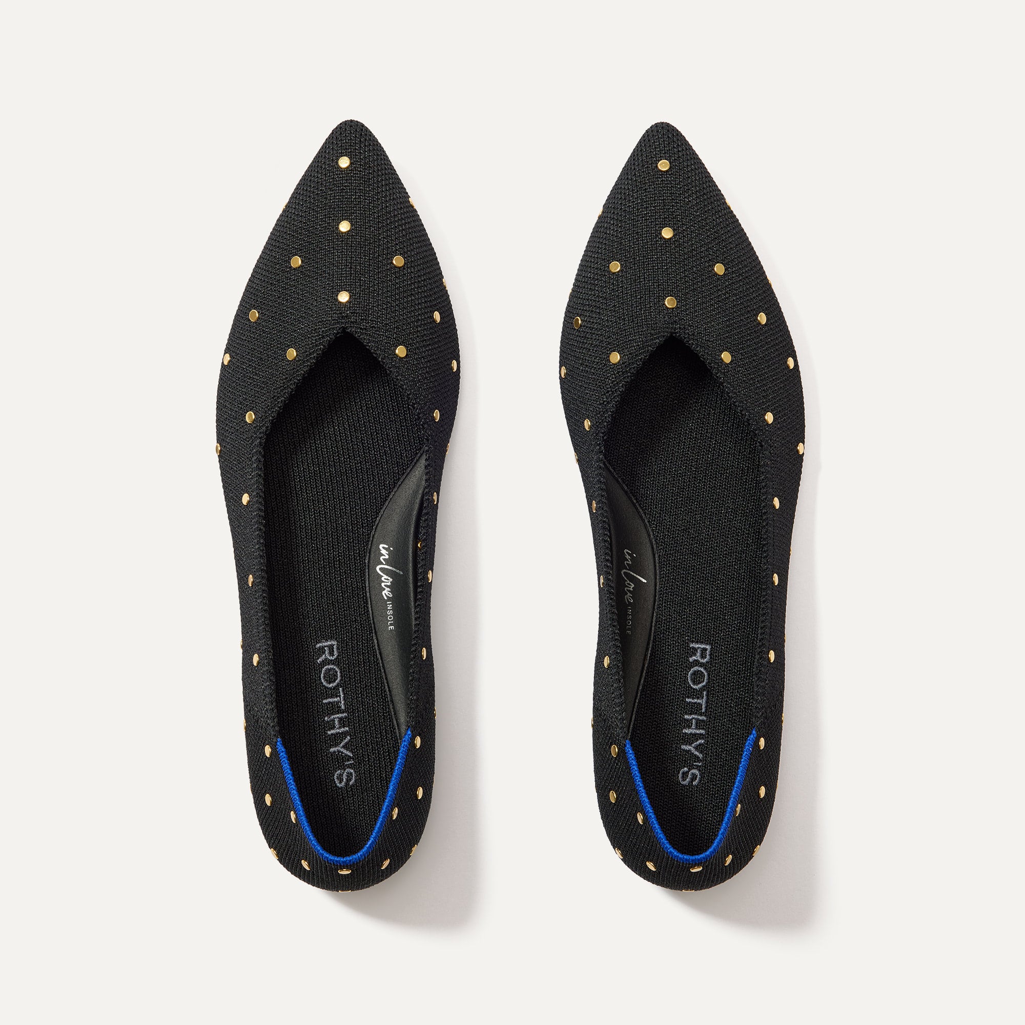 The Point II in Studded Black shown from the top.