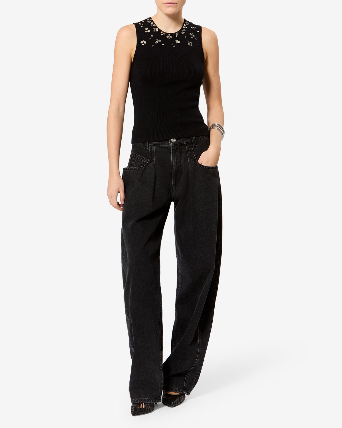 Apoline silk tank top