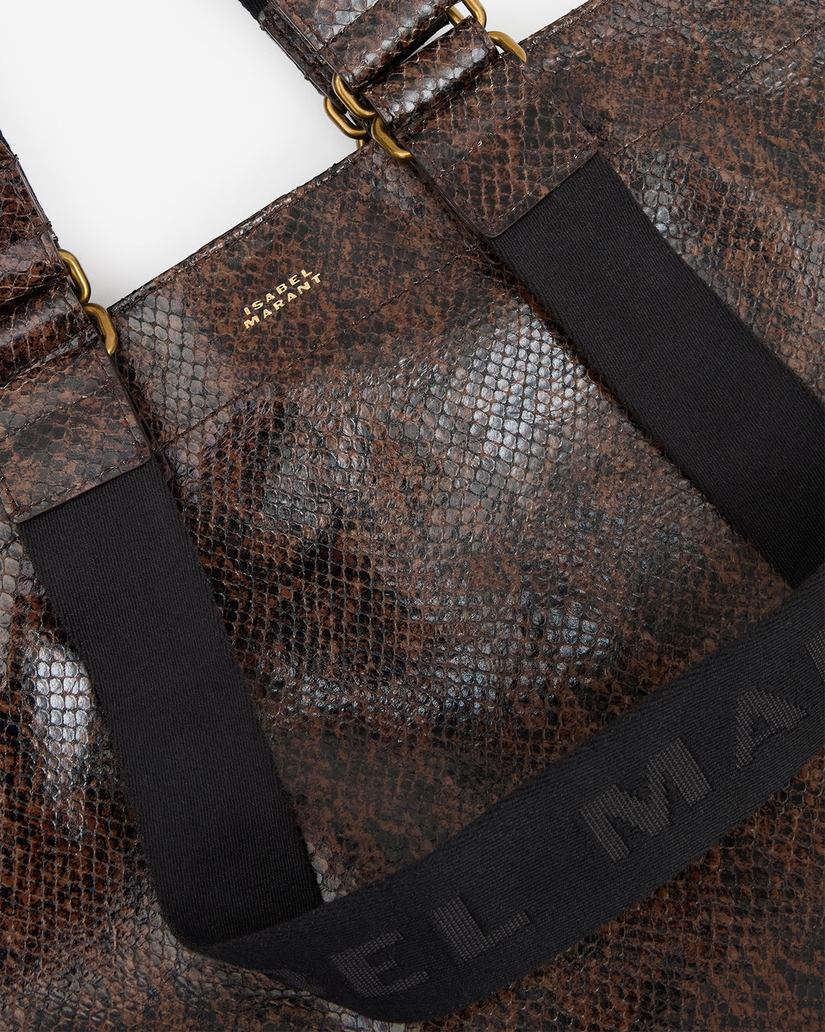 Wardy bag in python-effect leather