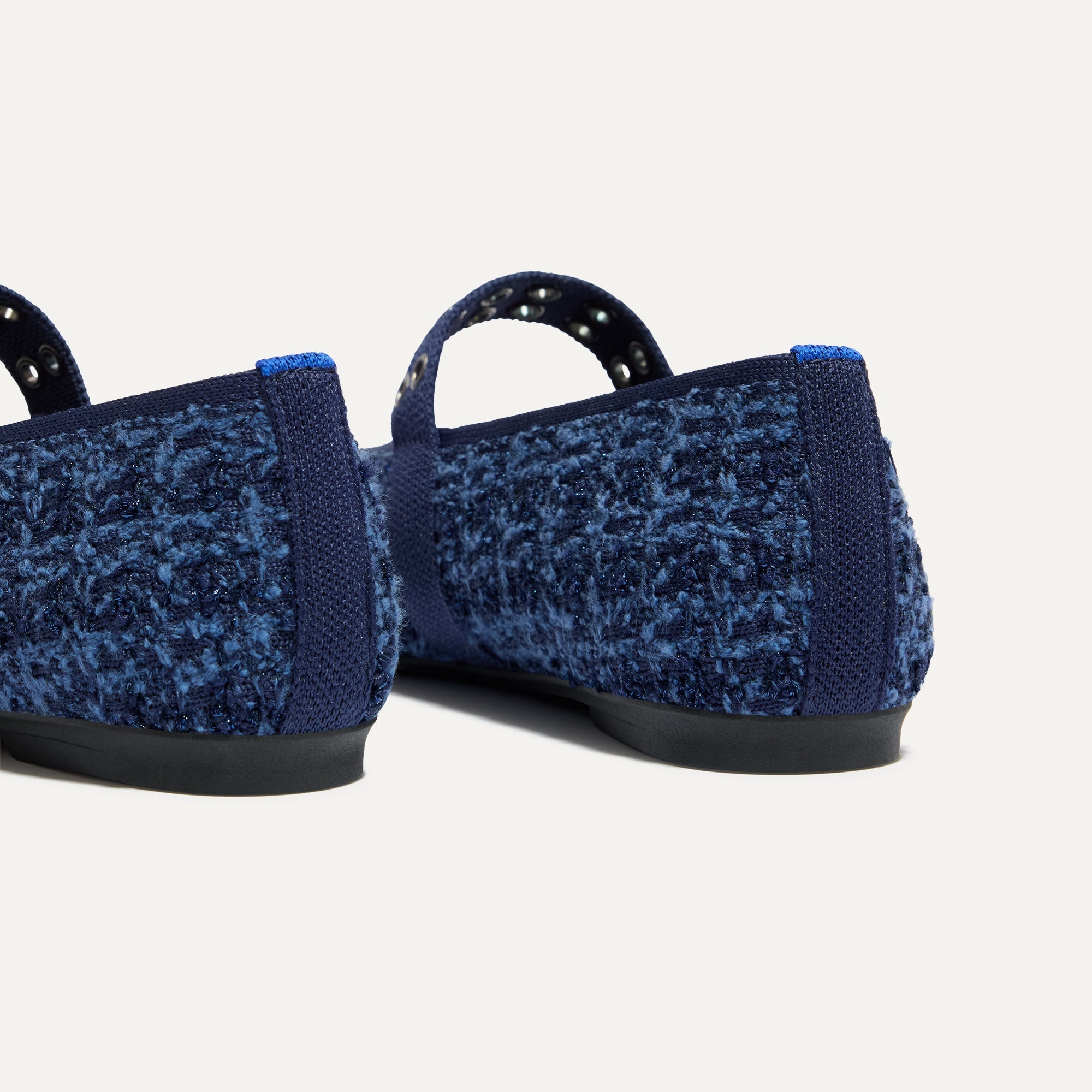 The Max Buckle Mary Jane - Blue Tweed
