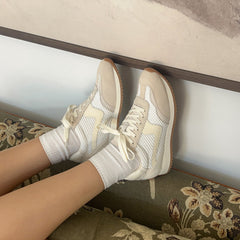 B.NTCD MESH SNEAKERS WHITE WOVEN MESH