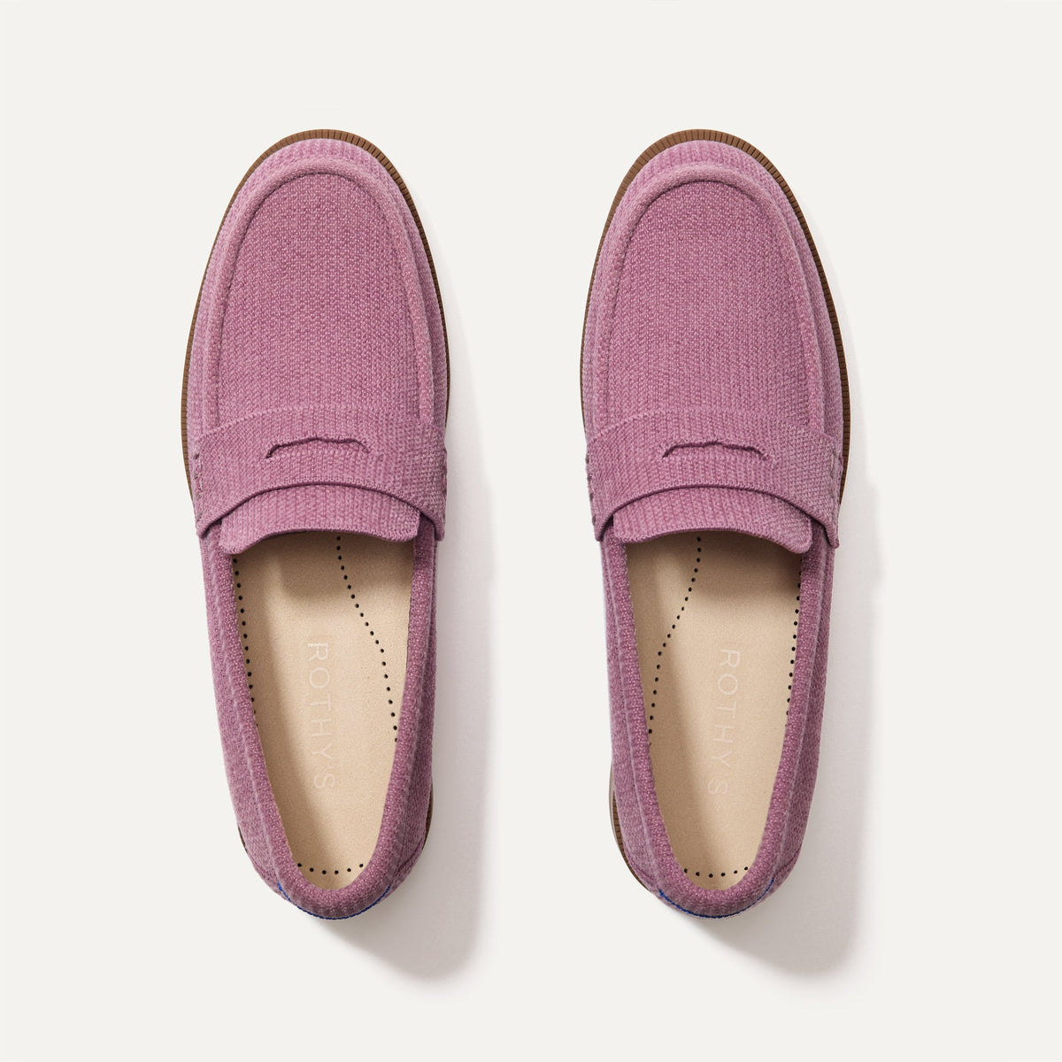 The Penny Loafer in ReVelvet™ Lilac shown from the top.