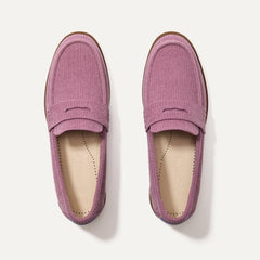 The Penny Loafer in ReVelvet™ Lilac shown from the top.