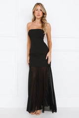 Event Extraordinaire Strapless Maxi Dress Black