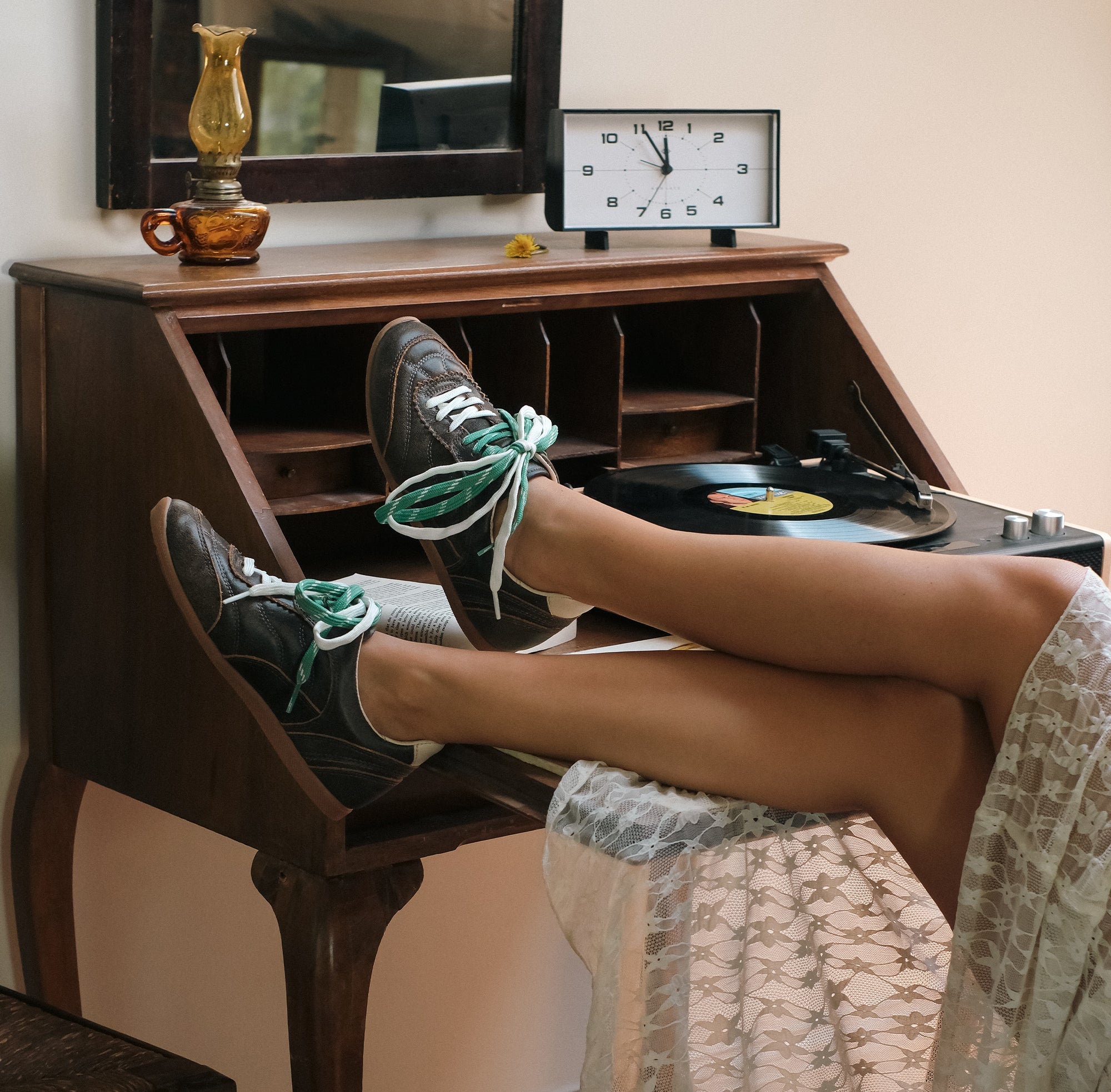 LAINI SNEAKERS BROWN DISTRESSED LEATHER