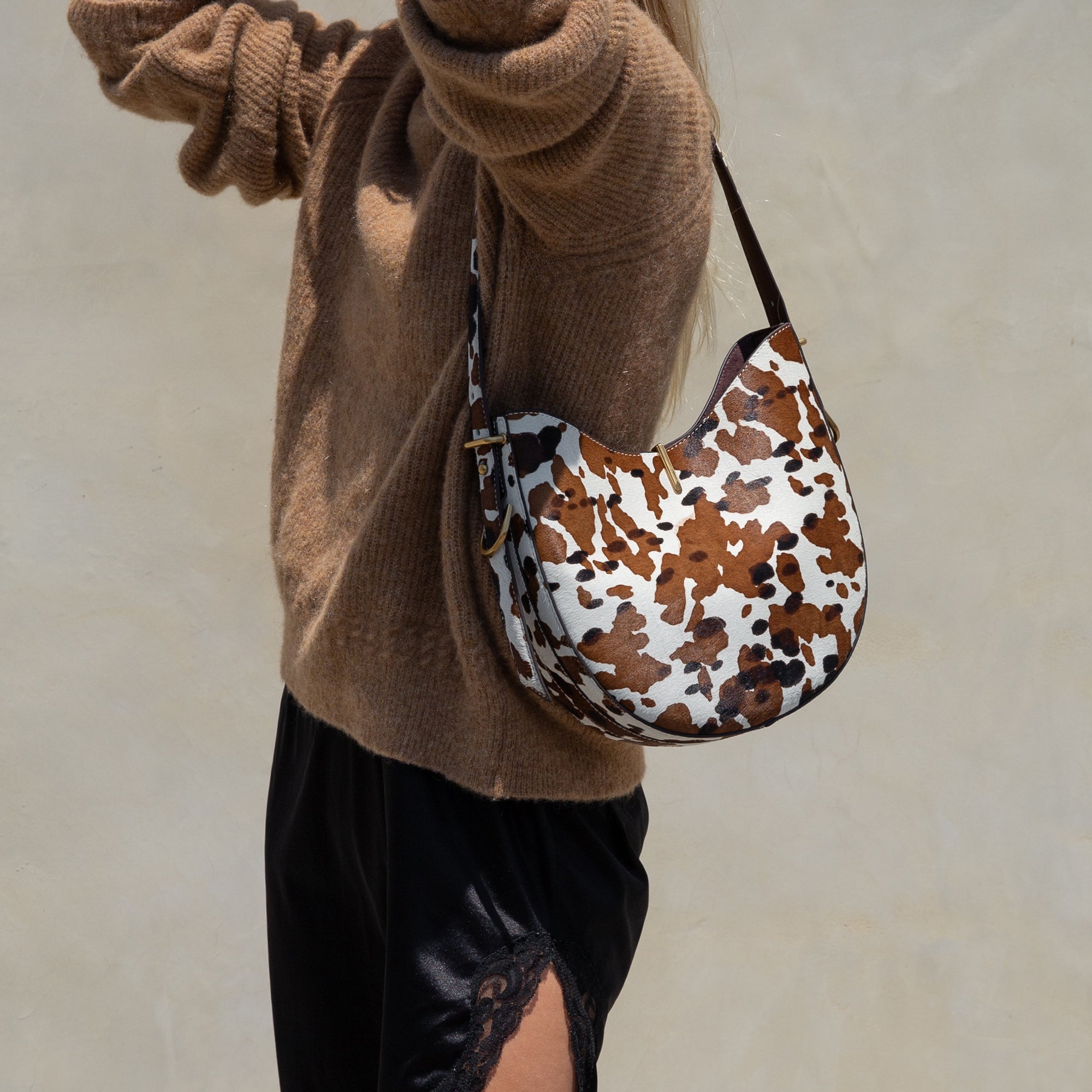 BREE SHOULDER BAG COCOA CALF HAIR